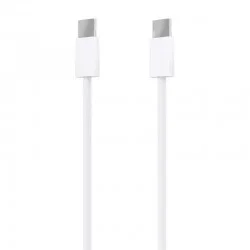Cable USB 2.0 Tipo-C Aisens A107-0856/ USB Tipo-C Macho - USB Tipo-C Macho/ Hasta 60W/ 480Mbps/ 2m/ Blanco