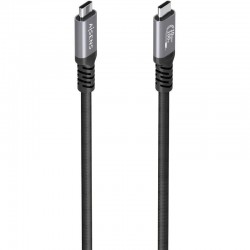 Cable USB 3.2 Tipo-C Aisens A107-0989/ USB Tipo-C Macho - USB Tipo-C Macho/ Hasta 100W/ 10Gbps/ 4m/ Negro