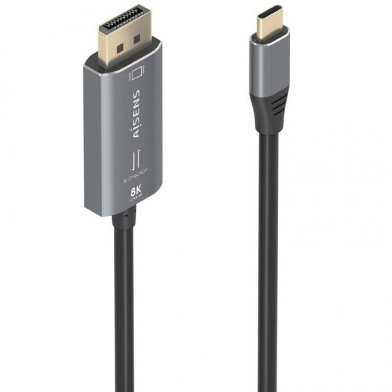 Cable conversor aisens a109-0880/ usb tipo-c macho - displayport macho/ 1.8m/ negro Cable conversor aisens a109-0880/ usb tipo-c macho - displayport macho/ 1.8m/ negro