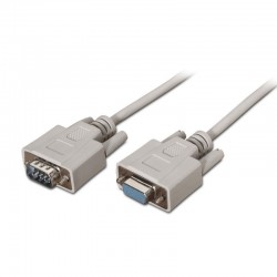 Cable Serie RS232 Aisens A112-0065/ DB9 Macho - DB9 Hembra/ Hasta 0.15W/ 1.6Mbps/ 1.8m/ Beige