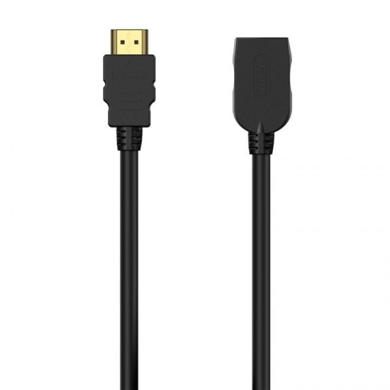 Cable alargador hdmi aisens a120-0544/ hdmi macho - hdmi hembra/ hasta 10w/ 2250mbps/ 1m/ negro