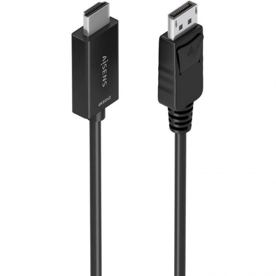Cable conversor aisens a125-0894/ displayport macho - hdmi 4k macho/ 2m/ negro Cable conversor aisens a125-0894/ displayport macho - hdmi 4k macho/ 2m/ negro