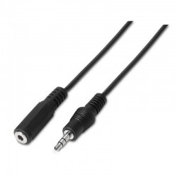 Cable Estéreo Aisens A128-0145/ Jack 3.5 Macho - Jack 3.5 Hembra/ Hasta 0.1W/ 1.5m/ Negro Cable Estéreo Aisens A128-0145/ Jack 3.5 Macho - Jack 3.5 Hembra/ Hasta 0.1W/ 1.5m/ Negro