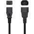 Cable Alimentación Aisens A132-0466/ C13 Hembra - C14 Macho/ Hasta 1500W/ 3m/ Negro