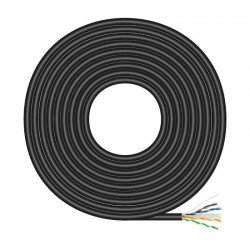 Bobina de Cable RJ45 para Exteriores UTP AWG23 Aisens A135-0675 Cat.6/ 100m/ Impermeable/ Negro