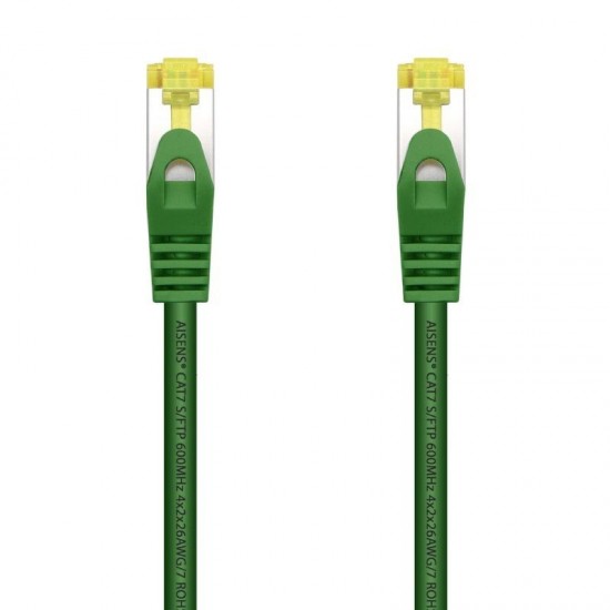 Cable de red rj45 sftp aisens a146-0480 cat.7/ 25cm/ verde