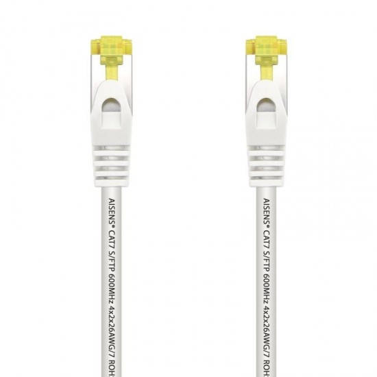 Cable de red rj45 sftp aisens a146-0489 cat.7/ 50cm/ blanco