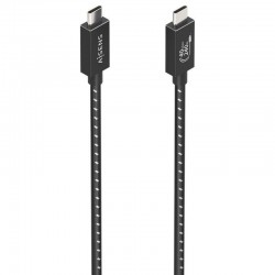 Cable USB 4.0 Tipo-C Aisens A156-0866/ USB Tipo-C Macho - USB Tipo-C Macho/ Hasta 240W/ 40Gbps/ 50cm/ Gris