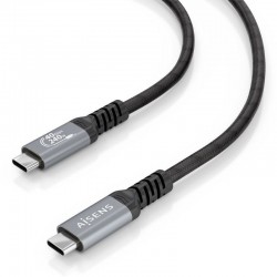 Cable USB 4.0 Tipo-C Aisens A156-0994/ USB Tipo-C Macho - USB Tipo-C Macho/ Hasta 240W/ 40Gbps/ 1m/ Negro Cable USB 4.0 Tipo-C Aisens A156-0994/ USB Tipo-C Macho - USB Tipo-C Macho/ Hasta 240W/ 40Gbps/ 1m/ Negro