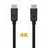Cable DisplayPort 1.2 4K Aisens A124-0455/ DisplayPort Macho - DisplayPort Macho/ 1m/ Negro