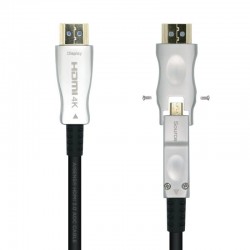 Cable HDMI 2.0 AOC 4K Desmontable Aisens A148-0511/ HDMI Macho / D Macho - HDMI Macho/ 20m/ Negro Cable HDMI 2.0 AOC 4K Desmontable Aisens A148-0511/ HDMI Macho / D Macho - HDMI Macho/ 20m/ Negro