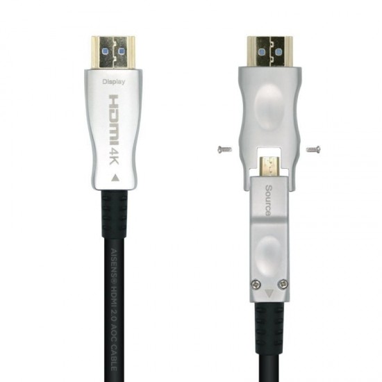 Cable hdmi 2.0 aoc 4k desmontable aisens a148-0511/ hdmi macho / d macho - hdmi macho/ 20m/ negro