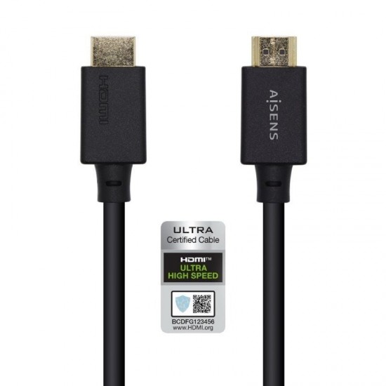 Cable hdmi 2.1 8k aisens a150-0424/ hdmi macho - hdmi macho/ 3m/ certificado/ negro Cable hdmi 2.1 8k aisens a150-0424/ hdmi macho - hdmi macho/ 3m/ certificado/ negro