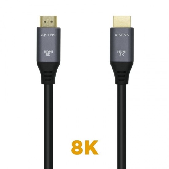 Cable hdmi 2.1 8k aisens a150-0427/ hdmi macho - hdmi macho/ 1.5m/ gris negro