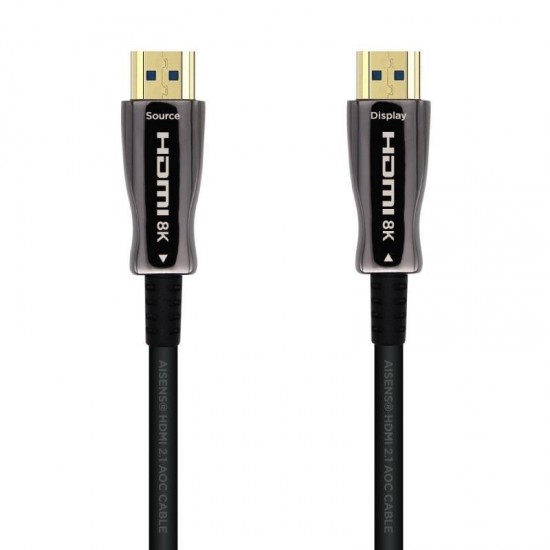 Cable hdmi 2.1 aoc 8k aisens a153-0521/ hdmi macho - hdmi macho/ 50m/ negro