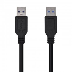 Cable USB 3.0 Aisens A105-0447/ USB Macho - USB Macho/ 5Gbps/ 2m/ Negro