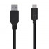 Cable USB 3.1 Tipo-C Aisens A107-0450/ USB Tipo-C Macho - USB Macho/ 10Gbps/ 1.5m/ Negro