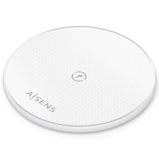 Base de carga inalámbrica aisens asch-15w1wc057-w/ 15w/ blanco