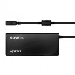 Cargador de Portátil Aisens ASLC-90WAUTO-BK/ 1xUSB/ 90W/ Automático/ 12 Conectores/ Voltaje 15-20V Cargador de Portátil Aisens ASLC-90WAUTO-BK/ 1xUSB/ 90W/ Automático/ 12 Conectores/ Voltaje 15-20V