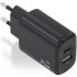 Cargador de Pared GaN Aisens A110-0912/ 1xUSB Tipo-C/ 1xUSB/ 25W/ Negro