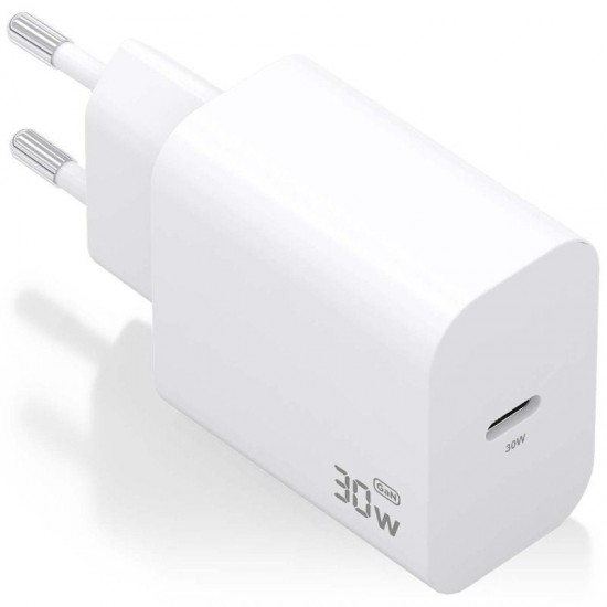 Cargador de pared gan aisens a110-0940/ 1xusb tipo-c/ 30w/ blanco Cargador de pared gan aisens a110-0940/ 1xusb tipo-c/ 30w/ blanco