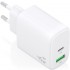 Cargador de Pared GaN Aisens A110-0971/ 1xUSB Tipo-C/ 1xUSB/ 45W/ Blanco