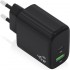 Cargador de Pared GaN Aisens A110-0972/ 1xUSB Tipo-C/ 1xUSB/ 45W/ Negro