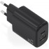 Cargador de Pared GaN Aisens A110-0978/ 1xUSB Tipo-C/ 1xUSB/ 30W/ Negro
