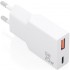 Cargador de Pared GaN Aisens A110-0998/ 1xUSB Tipo-C/ 1xUSB/ 20W/ Blanco