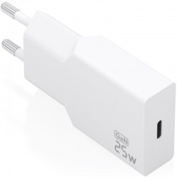 Cargador de Pared GaN Aisens A110-0999/ 1xUSB Tipo-C/ 25W/ Blanco
