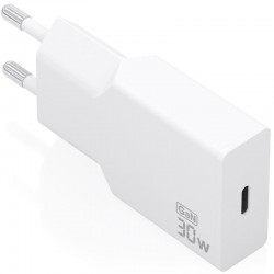 Cargador de Pared GaN Aisens A110-1001/ 1xUSB Tipo-C/ 30W/ Blanco Cargador de Pared GaN Aisens A110-1001/ 1xUSB Tipo-C/ 30W/ Blanco