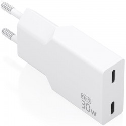 Cargador de Pared GaN Aisens A110-1003/ 2xUSB Tipo-C/ 30W/ Blanco Cargador de Pared GaN Aisens A110-1003/ 2xUSB Tipo-C/ 30W/ Blanco