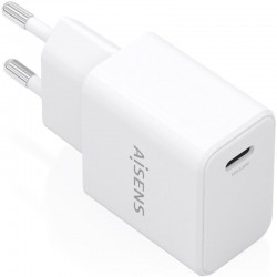 Cargador de Pared GaN Aisens A110-1023/ 1xUSB Tipo-C/ 20W/ Blanco Cargador de Pared GaN Aisens A110-1023/ 1xUSB Tipo-C/ 20W/ Blanco