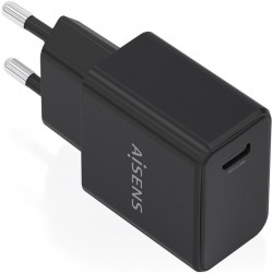 Cargador de Pared GaN Aisens A110-1024/ 1xUSB Tipo-C/ 20W/ Negro Cargador de Pared GaN Aisens A110-1024/ 1xUSB Tipo-C/ 20W/ Negro