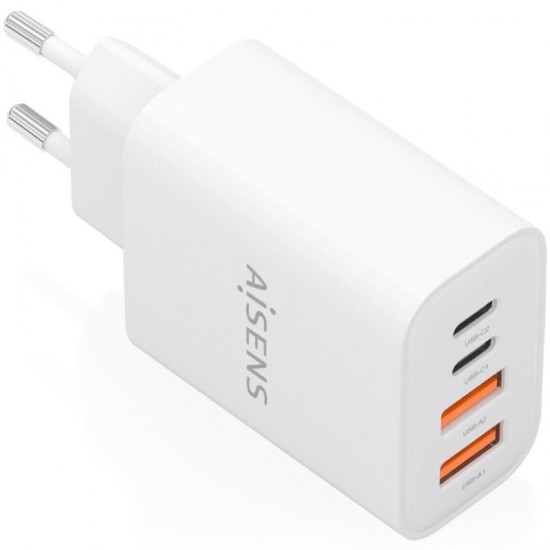 Cargador de pared gan aisens a110-1027/ 2xusb tipo-c/ 2xusb/ 32w/ blanco Cargador de pared gan aisens a110-1027/ 2xusb tipo-c/ 2xusb/ 32w/ blanco