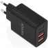 Cargador de Pared GaN Aisens A110-1028/ 2xUSB Tipo-C/ 2xUSB/ 32W/ Negro