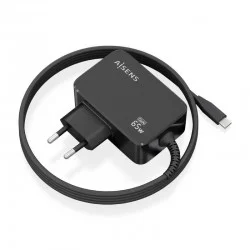 Cargador de Portátil GaN Aisens ASCH-1PD65WL033-BK/ 1xUSB Tipo-C + Cable 1.8m/ 65W/ Automático/ Voltaje 5-20V Cargador de Portátil GaN Aisens ASCH-1PD65WL033-BK/ 1xUSB Tipo-C + Cable 1.8m/ 65W/ Automático/ Voltaje 5-20V