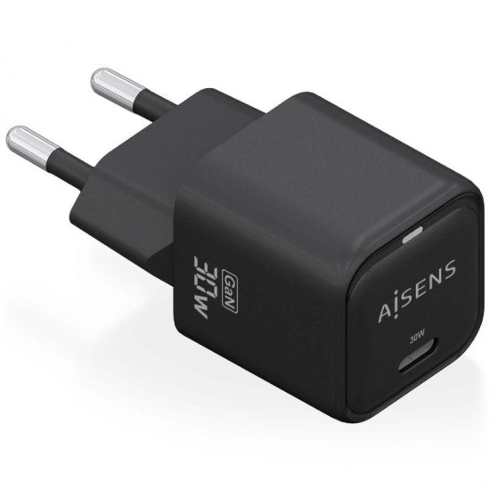 Cargador de pared gan aisens asch-30w1p019-bk/ 1xusb tipo-c/ 30w Cargador de pared gan aisens asch-30w1p019-bk/ 1xusb tipo-c/ 30w