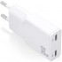 Cargador de Pared GaN Aisens ASCH-30W2P048-W/ 2xUSB Tipo-C/ 30W/ Blanco