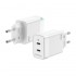 Cargador de Pared GaN Aisens ASCH-45W2P005-W/ 2xUSB Tipo-C/ 45W
