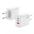Cargador de Pared GaN Aisens ASCH-65W3P007-W/ 2xUSB Tipo-C/ 1x USB/ 65W