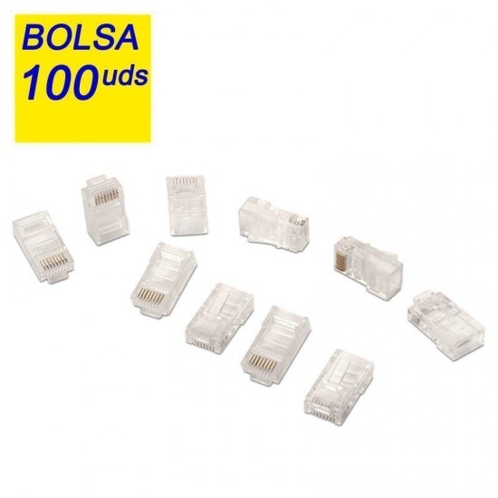 Conectores rj45 aisens a138-0292/ cat.5e/ 100 uds Conectores rj45 aisens a138-0292/ cat.5e/ 100 uds