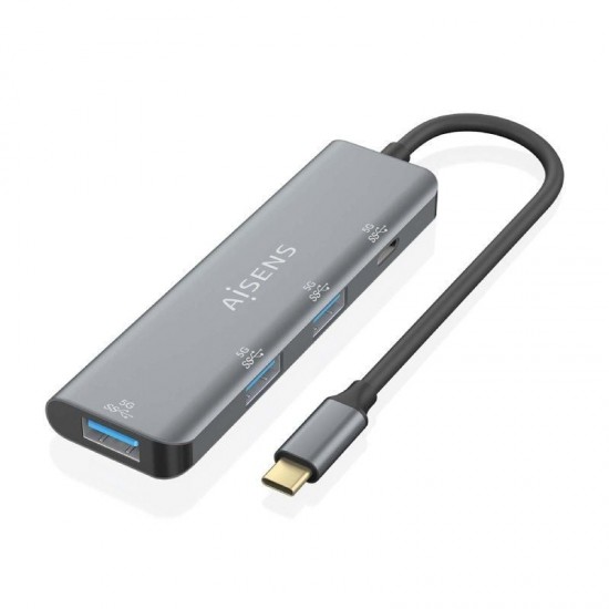 Hub usb tipo-c aisens a109-0762/ 3xusb/ 1xusb tipo-c/ gris Hub usb tipo-c aisens a109-0762/ 3xusb/ 1xusb tipo-c/ gris