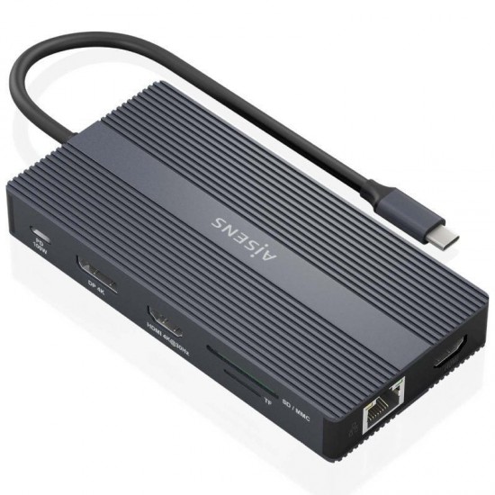 Docking usb tipo-c aisens asuc-12p017-gr/ 2xhdmi 4k/ 4xusb/ 1xusb tipo-c/ 1xrj45/ 1xdisplayport/ 1xlector tarjetas/ 1xusb Docking usb tipo-c aisens asuc-12p017-gr/ 2xhdmi 4k/ 4xusb/ 1xusb tipo-c/ 1xrj45/ 1xdisplayport/ 1xlector tarjetas/ 1xusb