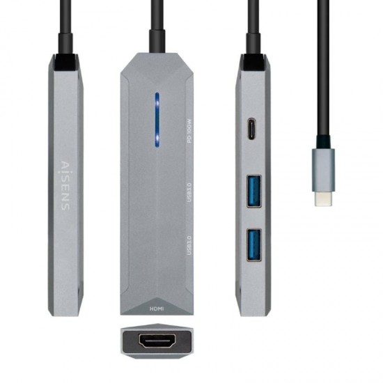 Docking usb tipo-c aisens asuc-4p002-gr/ 1xhdmi 4k/ 2xusb/ 1xusb tipo-c pd/ gris Docking usb tipo-c aisens asuc-4p002-gr/ 1xhdmi 4k/ 2xusb/ 1xusb tipo-c pd/ gris