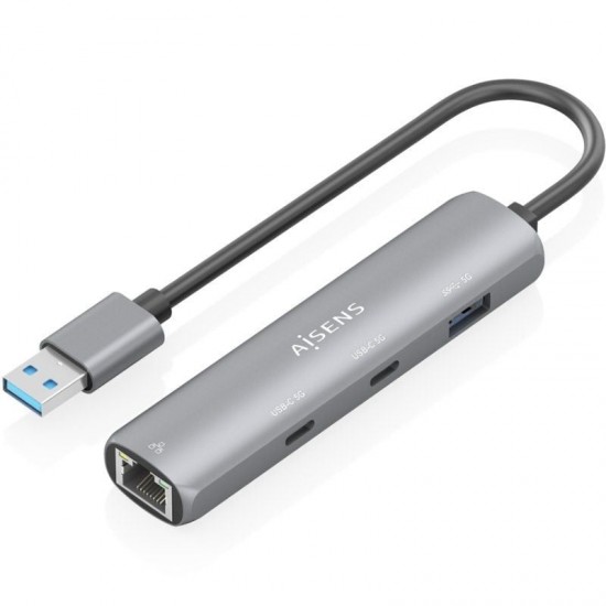 Hub usb aisens asuc-4p036-gr/ 2xusb tipo-c/ 1xusb/ 1xrj45/ gris Hub usb aisens asuc-4p036-gr/ 2xusb tipo-c/ 1xusb/ 1xrj45/ gris