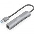 Hub USB Aisens ASUC-4P036-GR/ 2xUSB Tipo-C/ 1xUSB/ 1xRJ45/ Gris