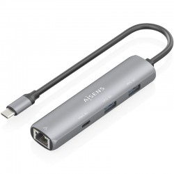 Hub USB Tipo-C Aisens ASUC-4P039-GR/ 1xUSB Tipo-C/ 2xUSB/ 1xRJ45/ Gris Hub USB Tipo-C Aisens ASUC-4P039-GR/ 1xUSB Tipo-C/ 2xUSB/ 1xRJ45/ Gris