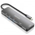 Docking USB Tipo-C Aisens ASUC-6P016-GR/ 1xHDMI 4K/ 2xUSB/ 1xLector Tarjetas/ 1xUSB Tipo-C PD/ Gris