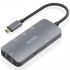 Docking USB Tipo-C Aisens ASUC-6P019-GR/ 1xHDMI 4K/ 3xUSB/ 1xRJ45/ 1xUSB Tipo-C PD/ Gris